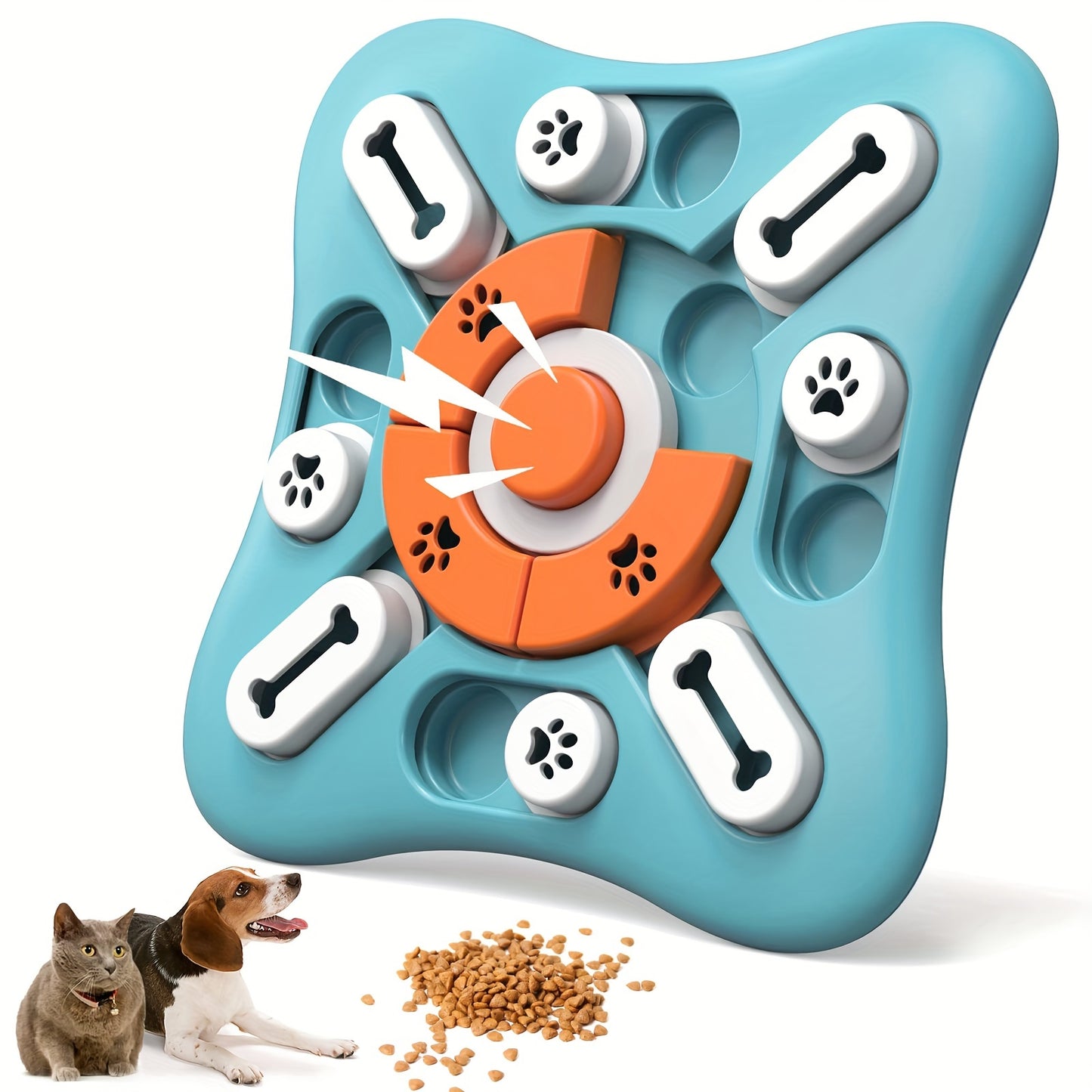 Dog Puzzle Feeder – Interactive Treat Dispenser with Cartoon Duck Design