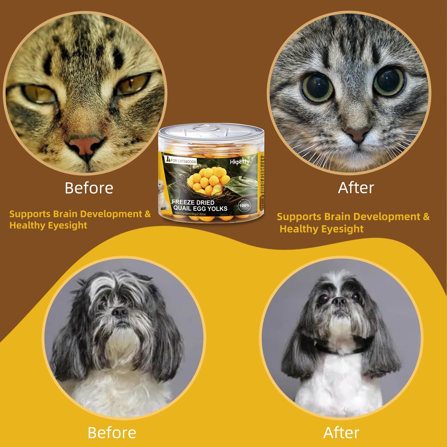 Freeze-Dried Egg Yolk Cat Snacks – Nutrient-Rich Treat (100g)
