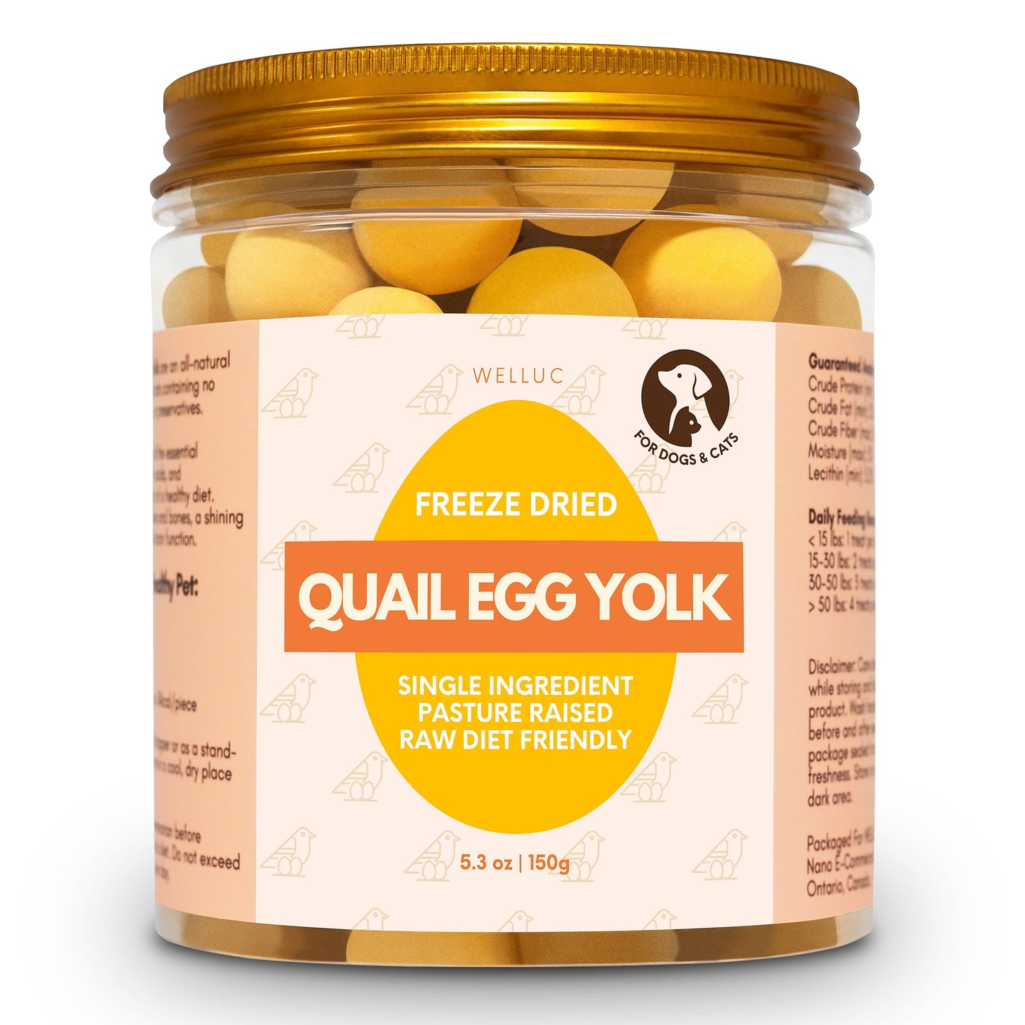 Freeze-Dried Egg Yolk Cat Snacks – Nutrient-Rich Treat (100g)
