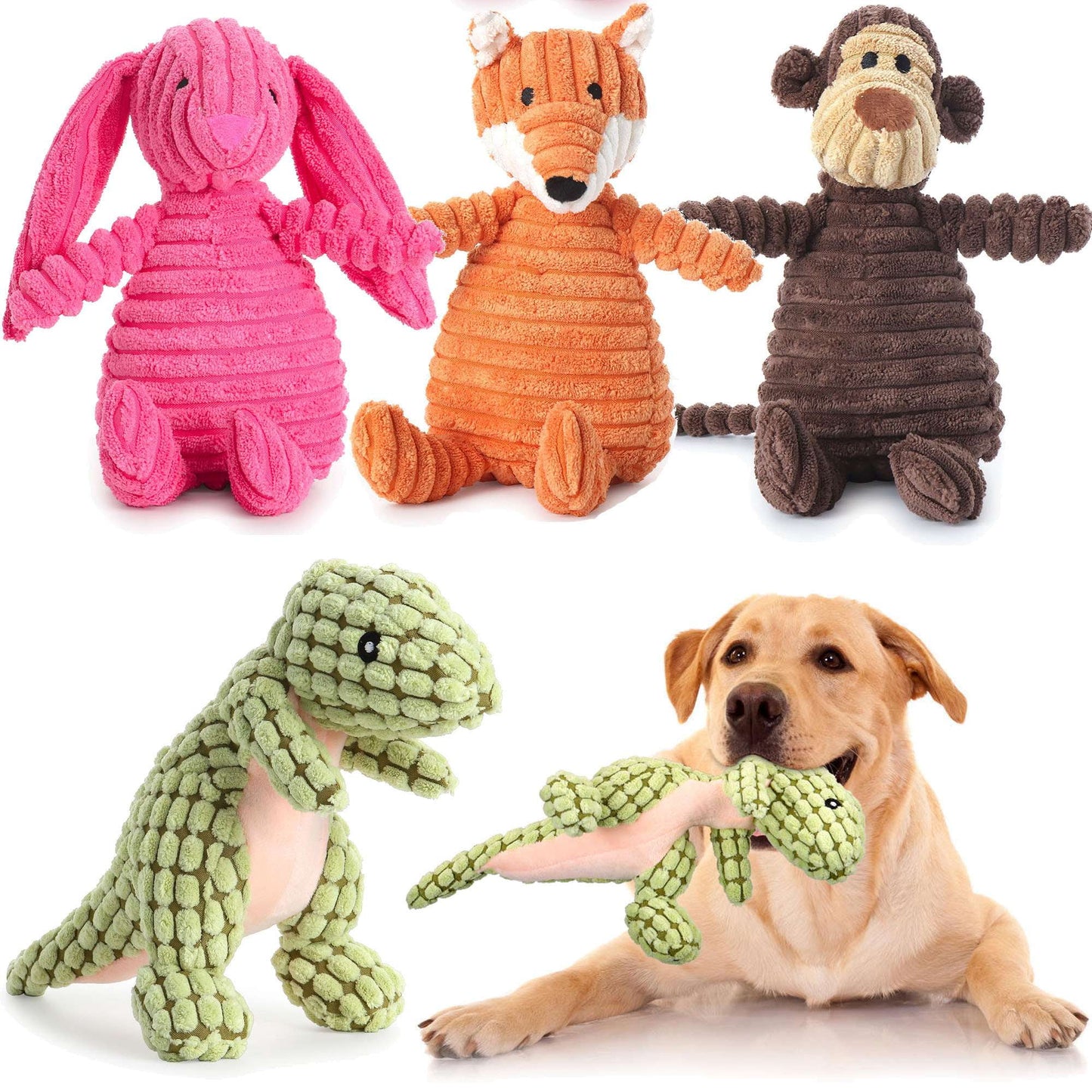 Plush Squeaky Elephant Dog Toy – Durable & Interactive
