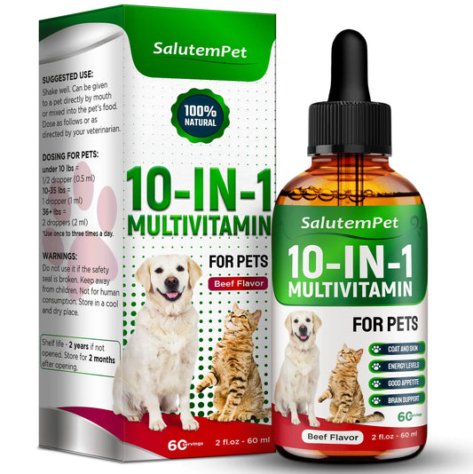 Liquid Multivitamin for Dogs & Cats – Beef Flavor – 2 fl. oz