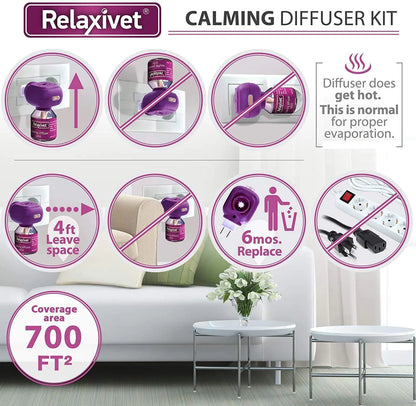 Calming Cat Diffuser Refill – Pheromone-Based Anxiety Relief for Pets (6 Pack)