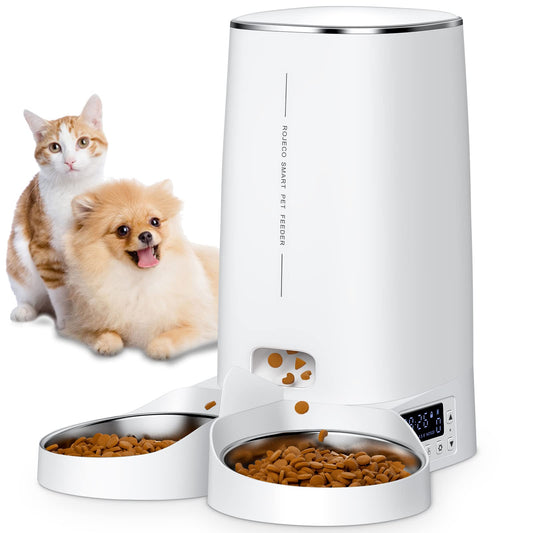 ROJECO Automatic Pet Feeder – Smart Food Dispenser for Cats & Dogs