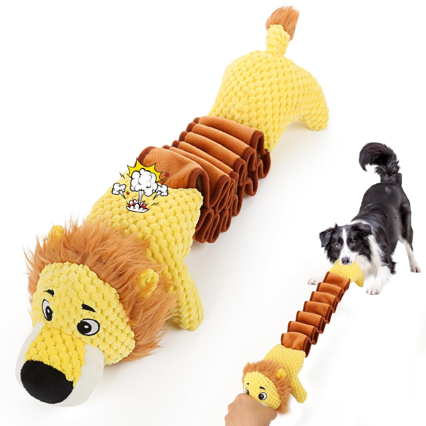 Squeaky Plush Animal Dog Toy – Durable & Interactive