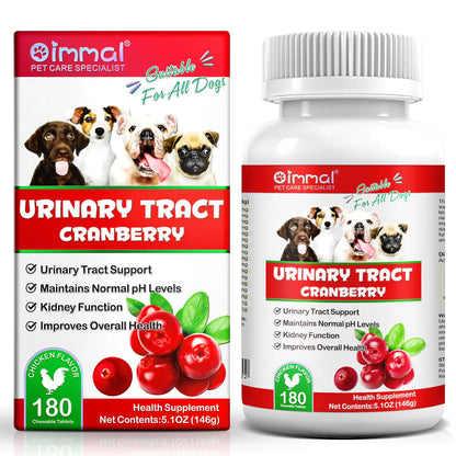 Cranberry Urinary Tablets for Dogs – 180 Chewable Tablets