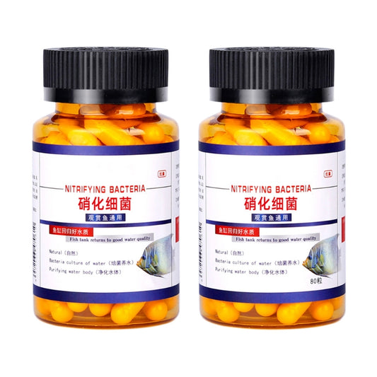 Nitrifying Bacteria Capsules – Aquarium Water Care (60 Count)