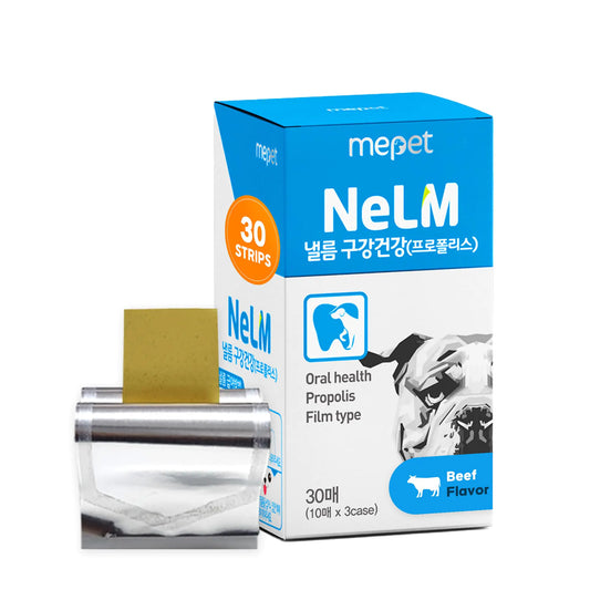 NeLM Dog Supplements & Vitamins – Mouth Dissolving Strips for Dental, Joint & Gut Health – 30 Strips