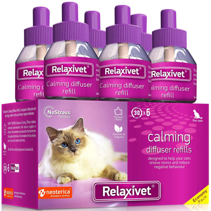 Calming Cat Diffuser Refill – Pheromone-Based Anxiety Relief for Pets (6 Pack)