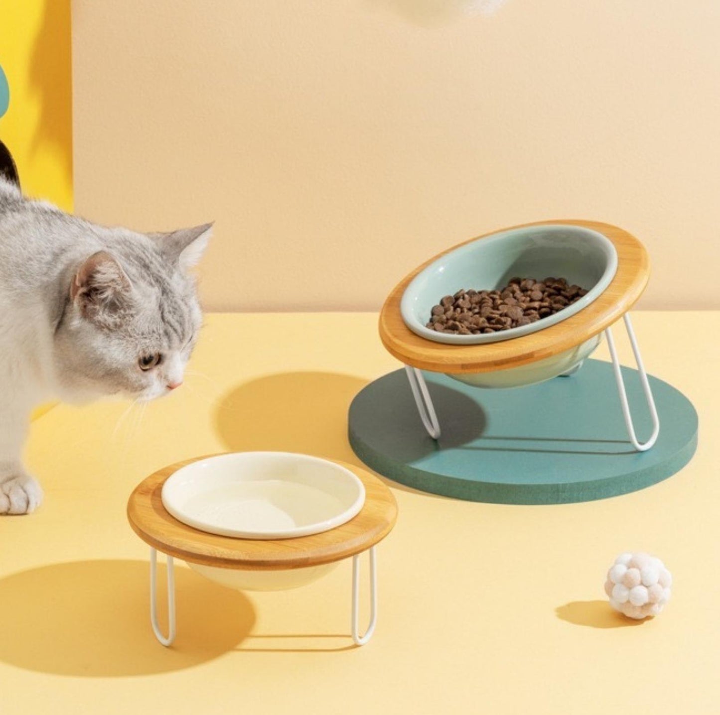 Adjustable Non-Slip Pet Food & Water Bowl – Detachable Design