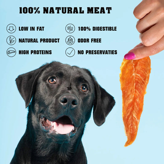 Chicken Jerky Dog Treats – 1.5 lb Grain-Free Natural Dog Snacks – High-Protein Chewy Treats
